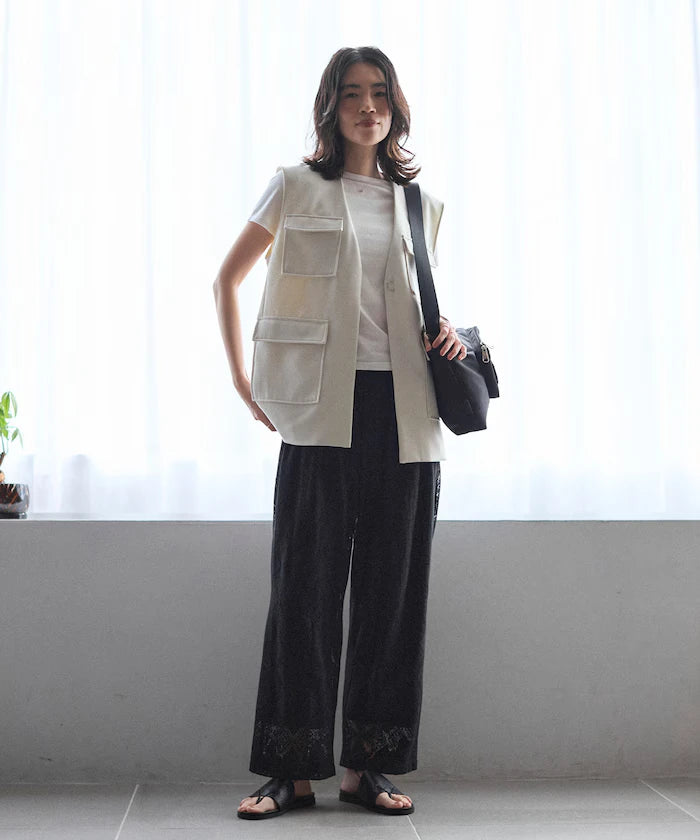 Panel Lace Easy Pants / Compatible with Setup - February 12, 12:00 Release