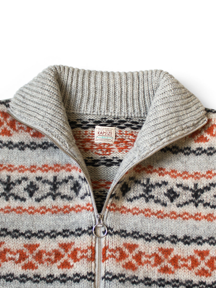 3G Wool Yellowknife Fair Isle Half-Zip Vest