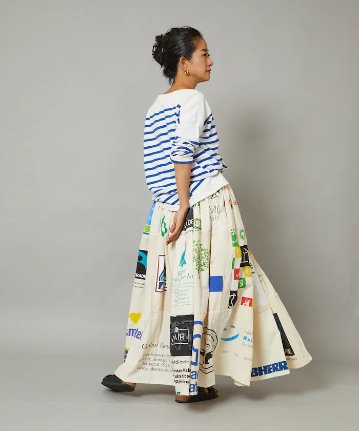 Vintage European Eco Bag Remake Skirt