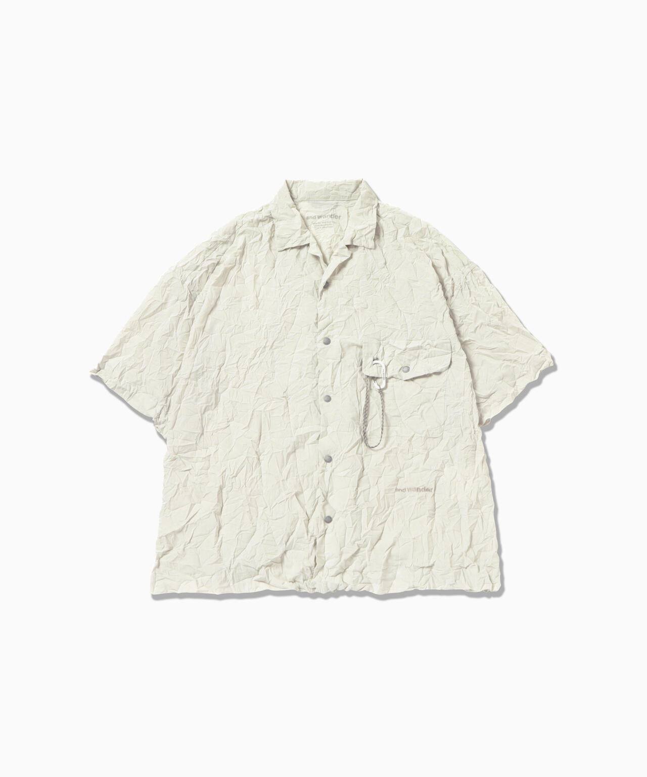 washer pleated open SS shirt (M)