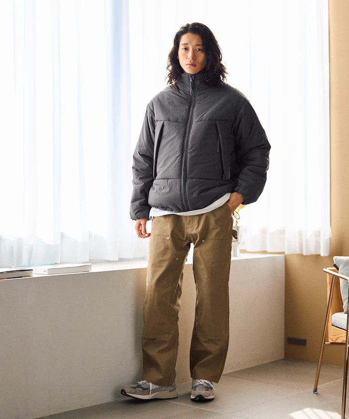 PRIMALOFT PUFF JACKET / Primaloft Stand Collar Puff Jacket / Insulated Blouson