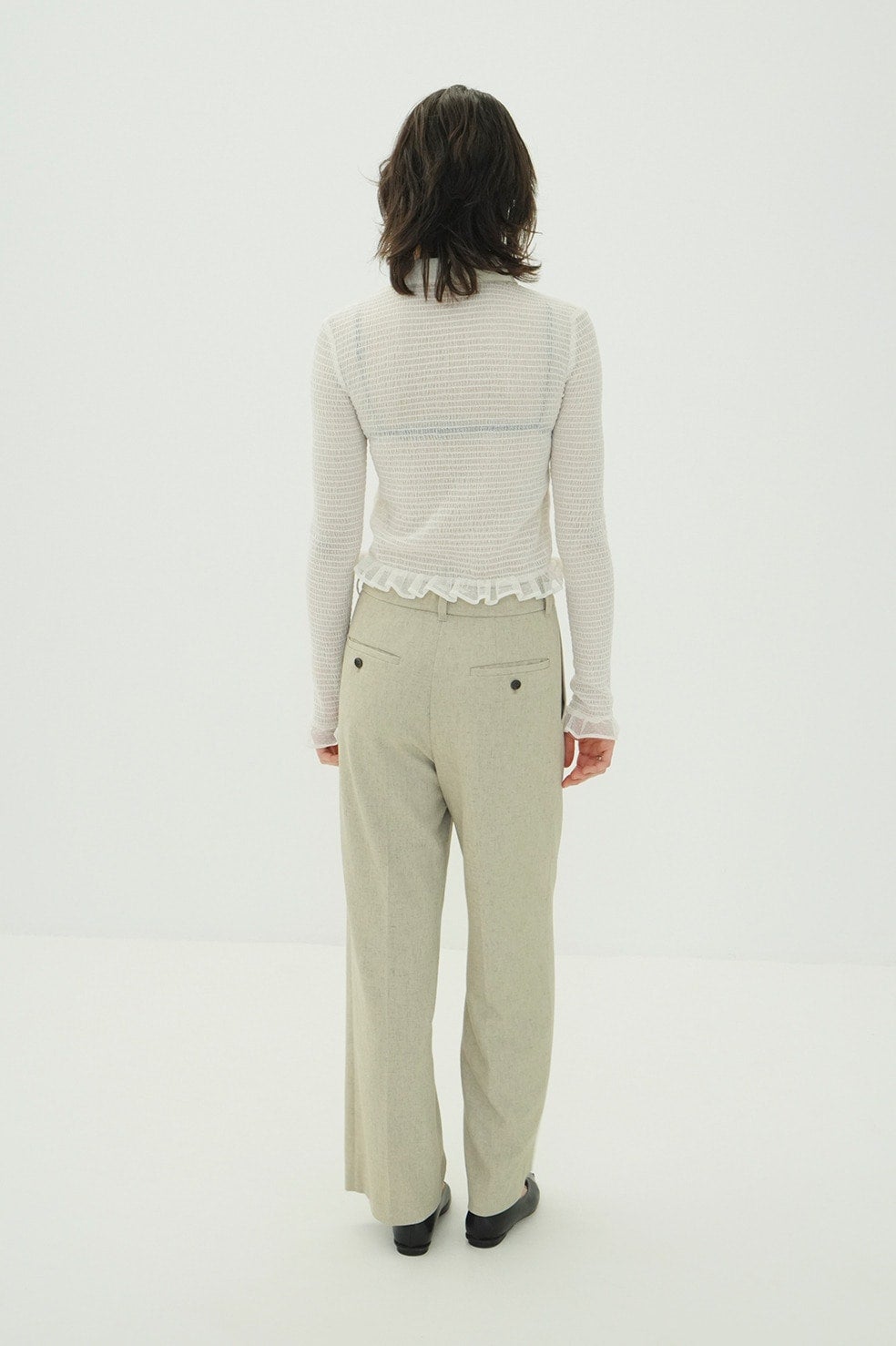GATHERED MESH SHIRTS