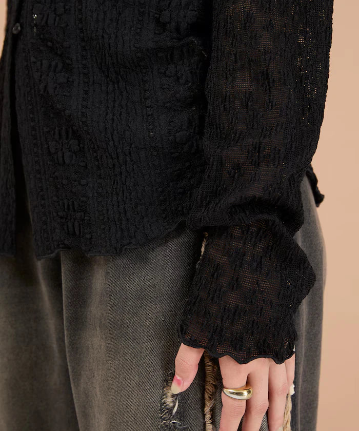 Floral Cut Lace Shirt