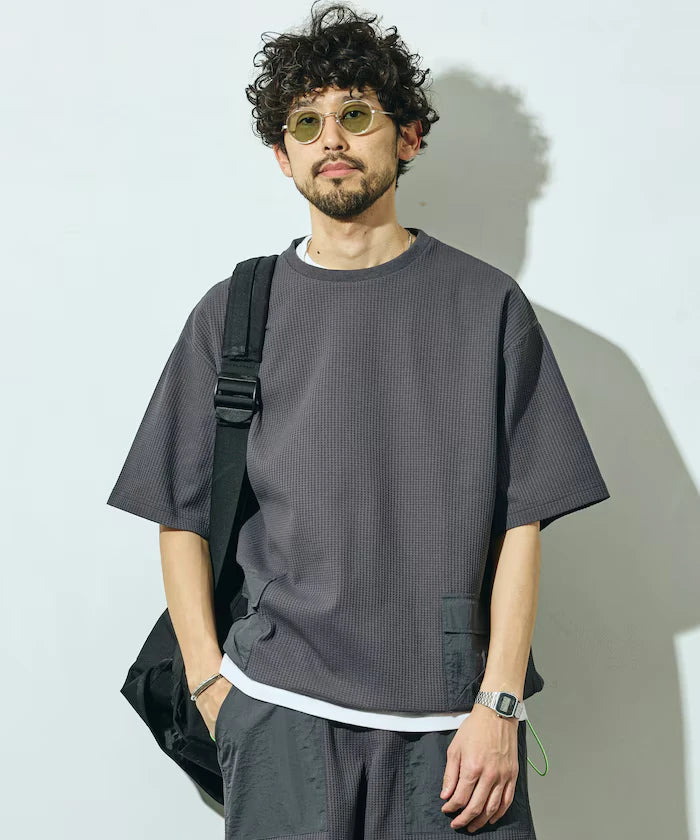 Side Pocket Spindle Tech Thermal Short Sleeve T-Shirt / Big Silhouette
