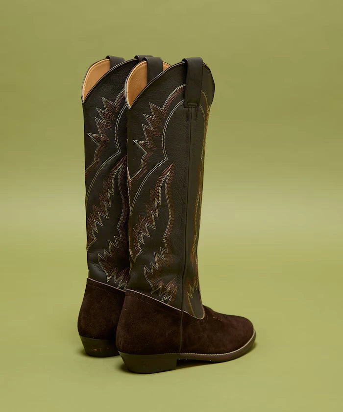 Long western boots/real leather long western boots