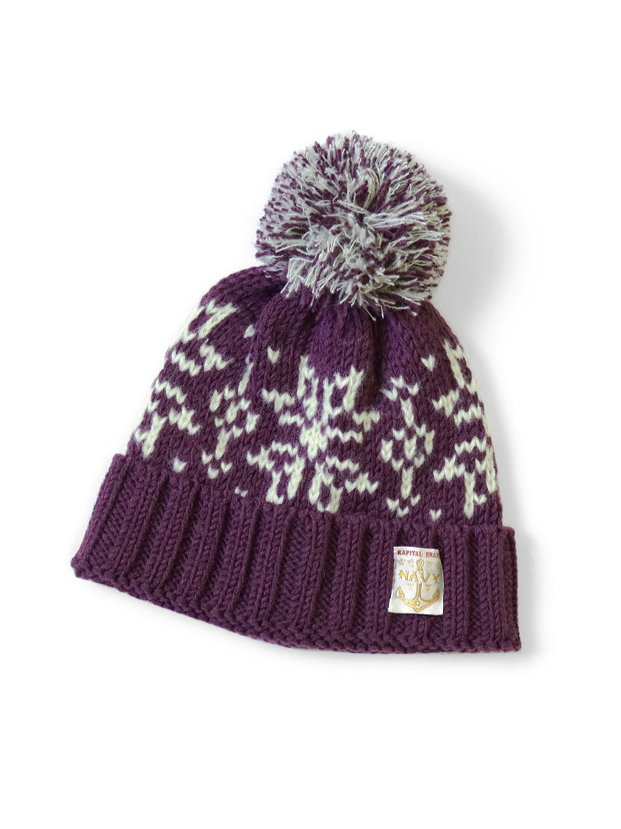 3G Wool Snow Pattern Knit CAP