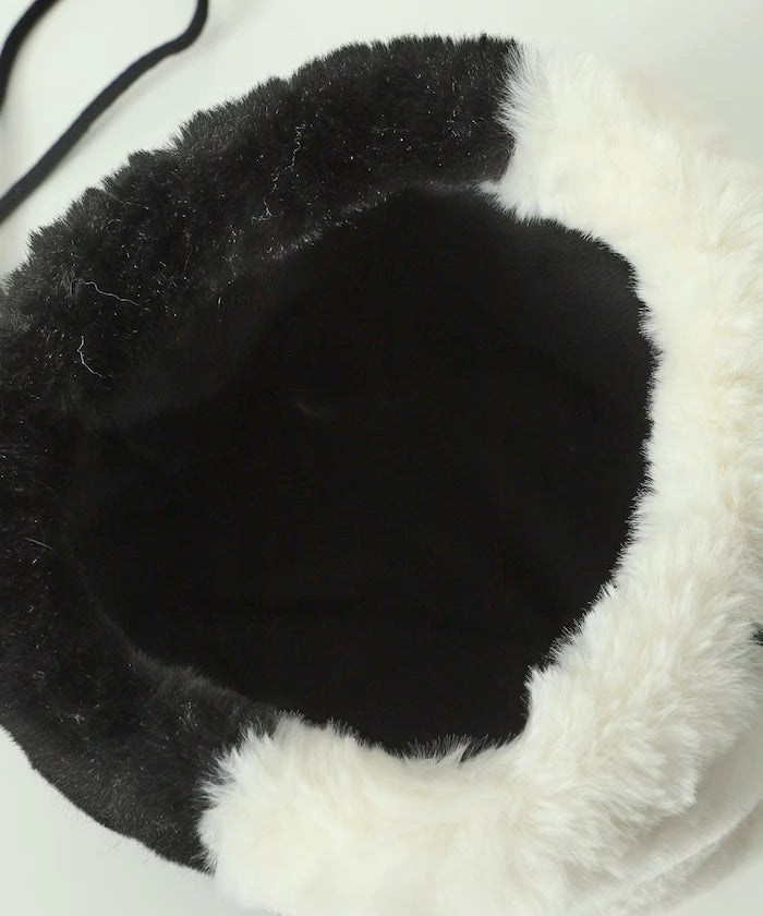 Fake Fur Mini Drawstring Bag