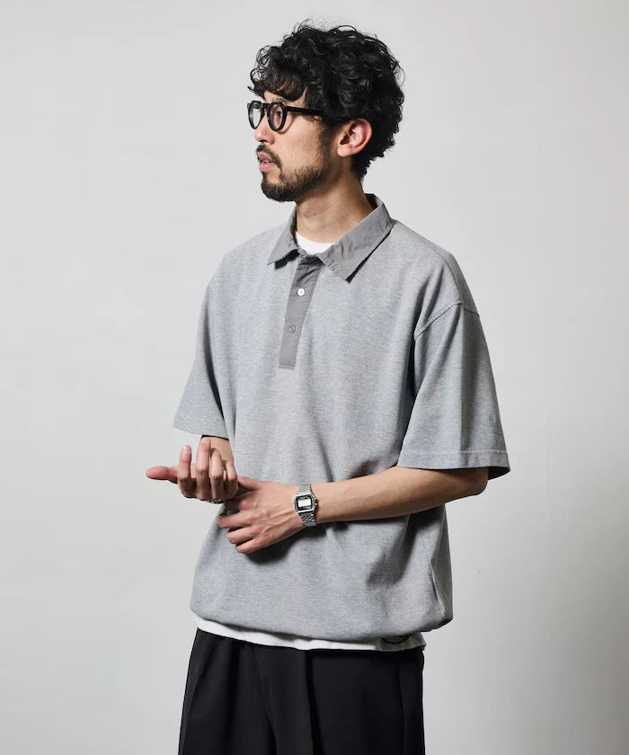 Big Silhouette Spindle Short Sleeve Tech Polo