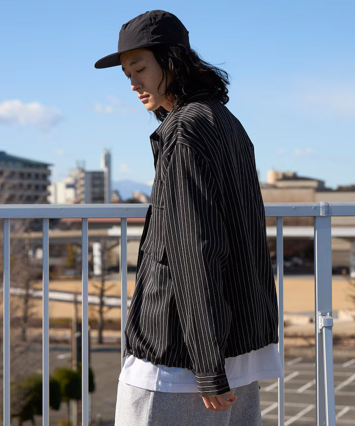Spindle Stripe Shirt Jacket / Suitable for Setup