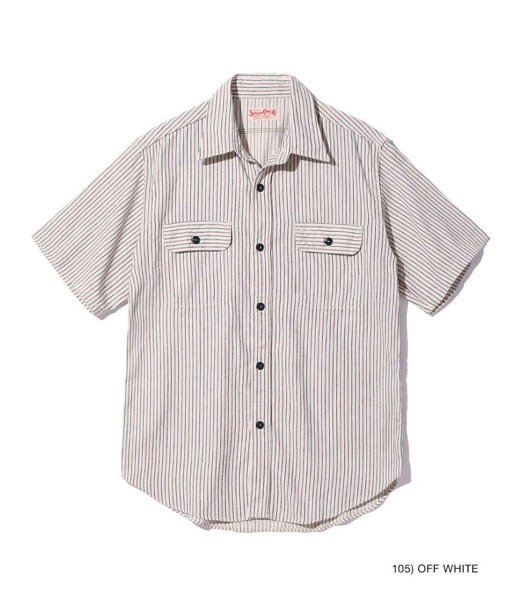 Dobby Stripe Work Shirt (Short Sleeve)