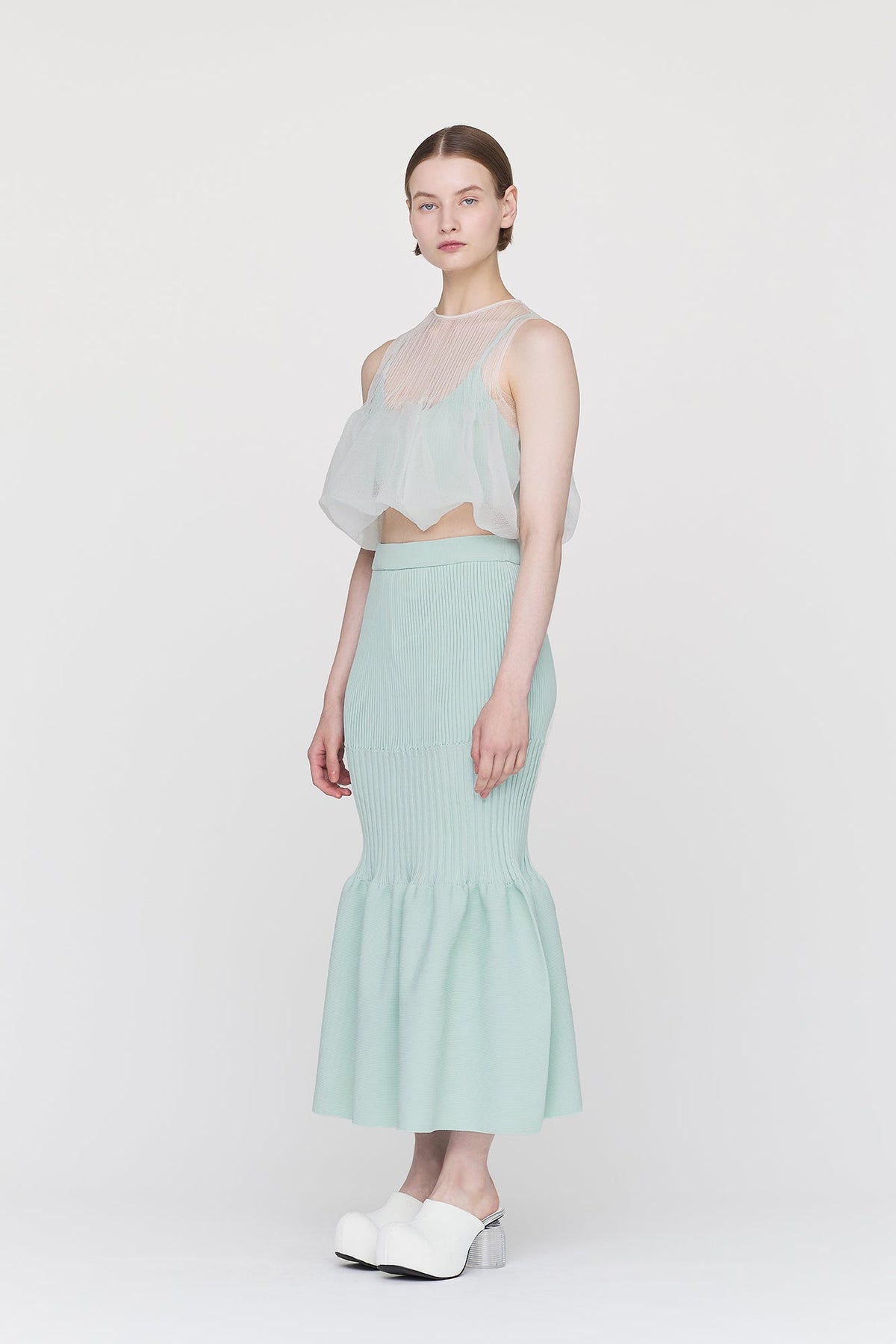 FLUTED MERMAID SKIRT