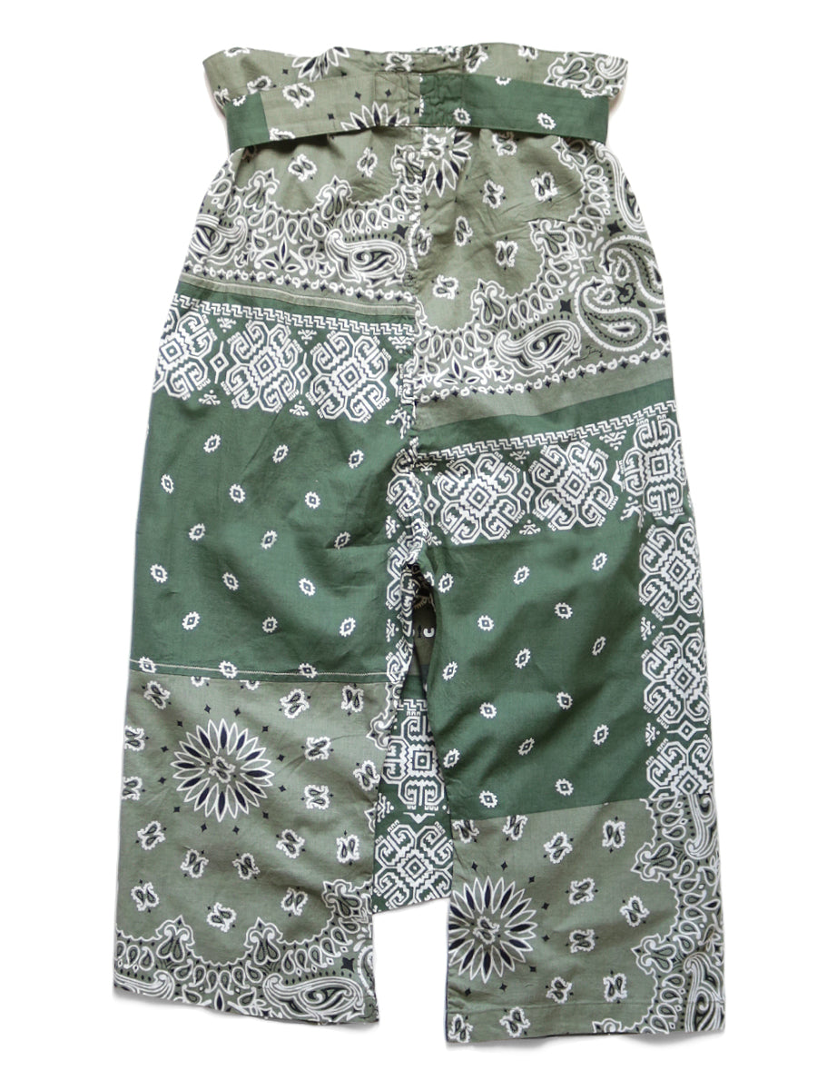 Gauze Bandana Patchwork pt Wrap Pants
