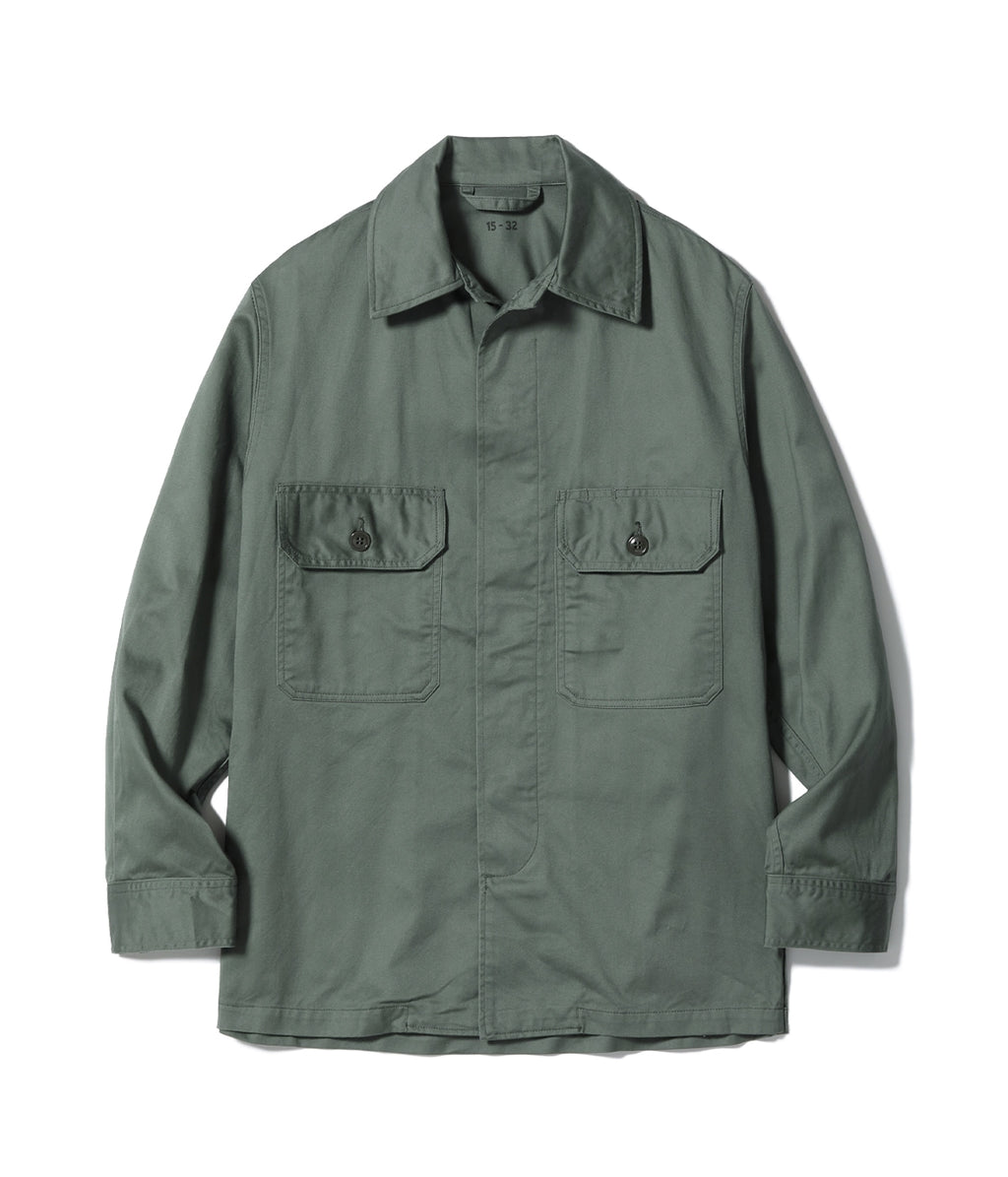Utility Shirt, Cotton Sage Green