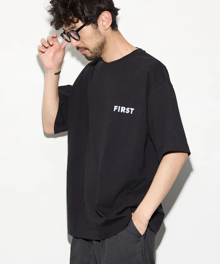 6 Ounce Front Logo Embroidered Crew Neck T-Shirt / One Point Design T-Shirt Left Chest Embroidery First Limited Edition