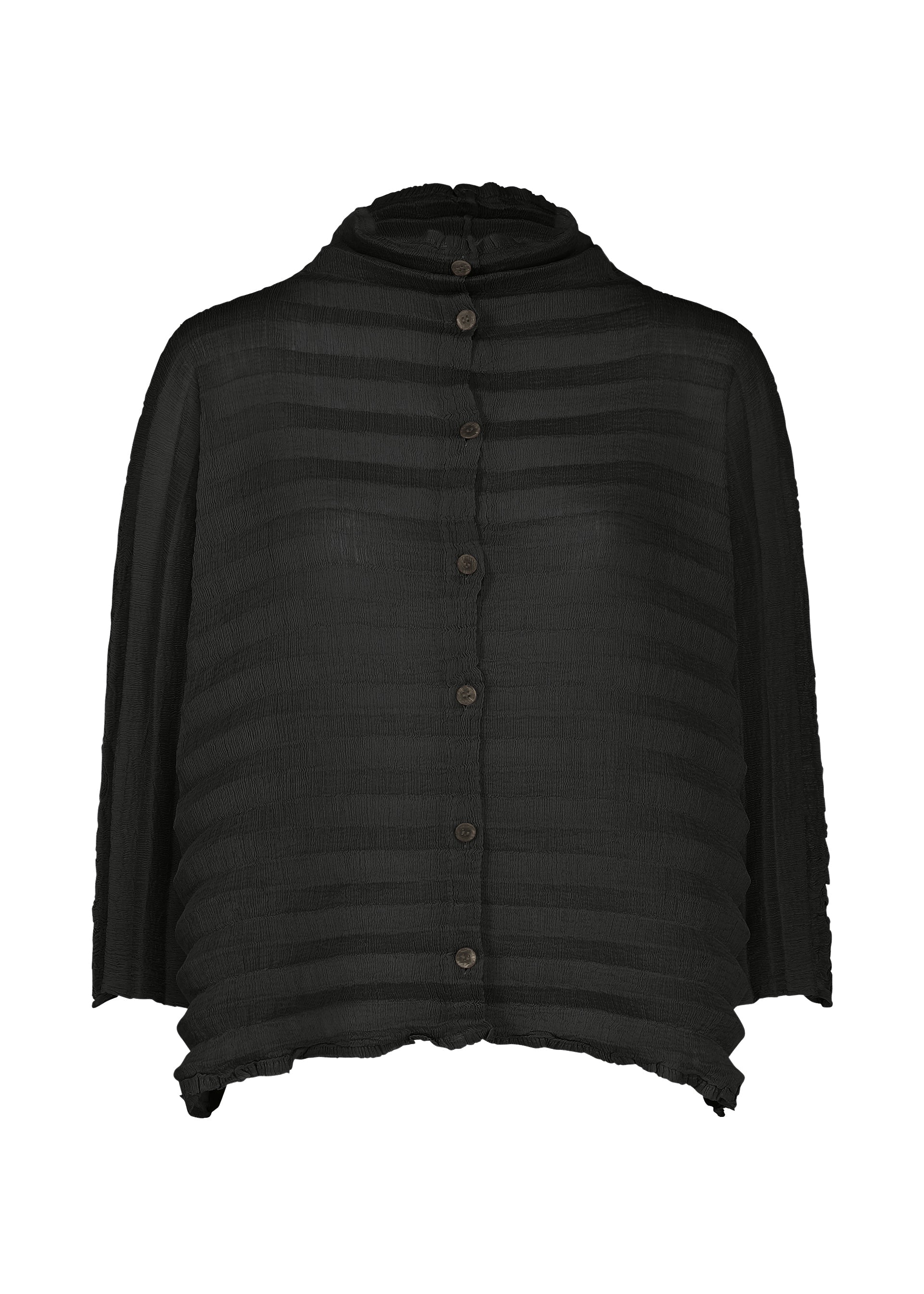 Accordion See-Through Crepe
