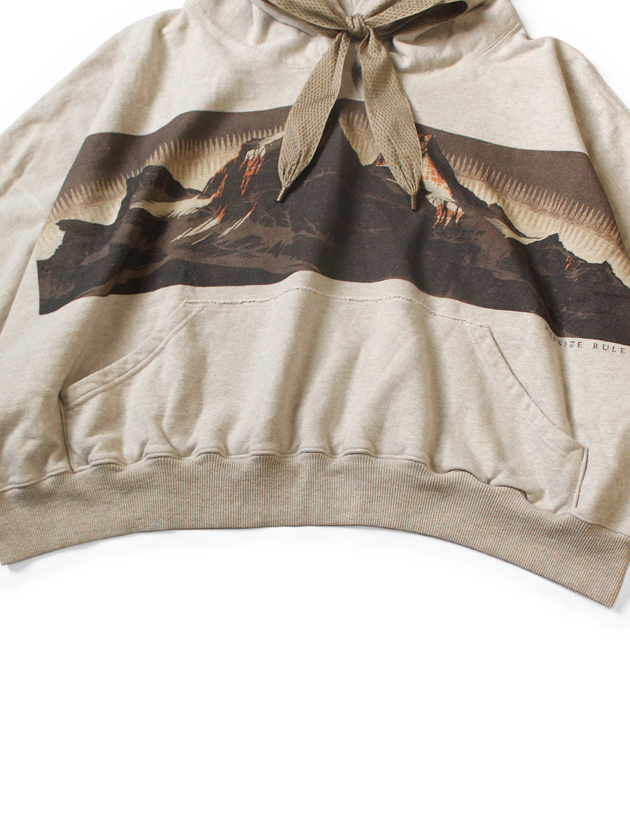 Fleece Devil Hooded Parka (Mountain Pattern)
