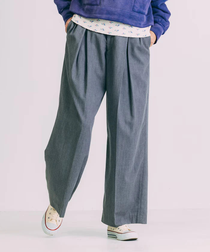 Tuck Wide Slacks Pants
