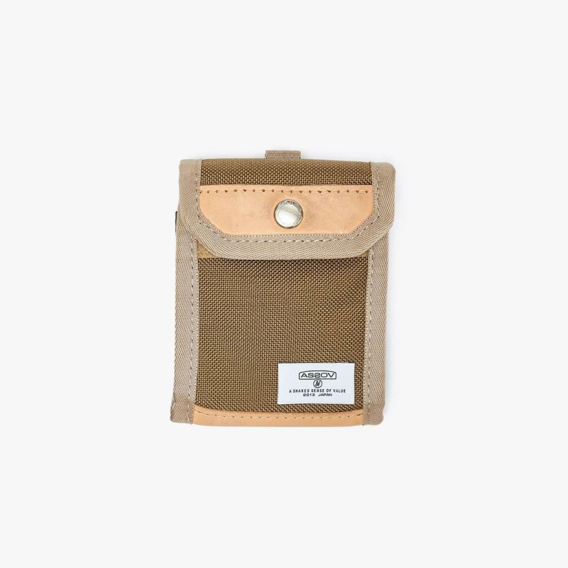 EXCLUSIVE BALLISTIC NYLON COMPACT WALLET/KHAKI
