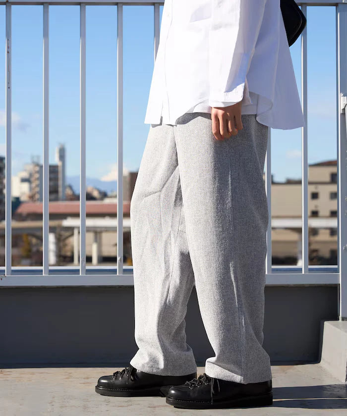 Dry Touch Summer Tweed Spindle Easy Wide Pants