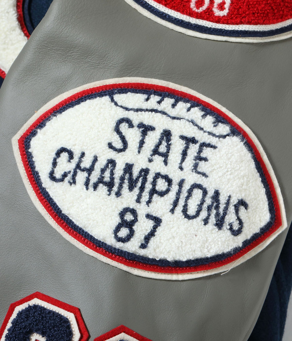 30oz. WOOL MELTON AWARD JACKET “BLUE PECKERS” (NAVY)