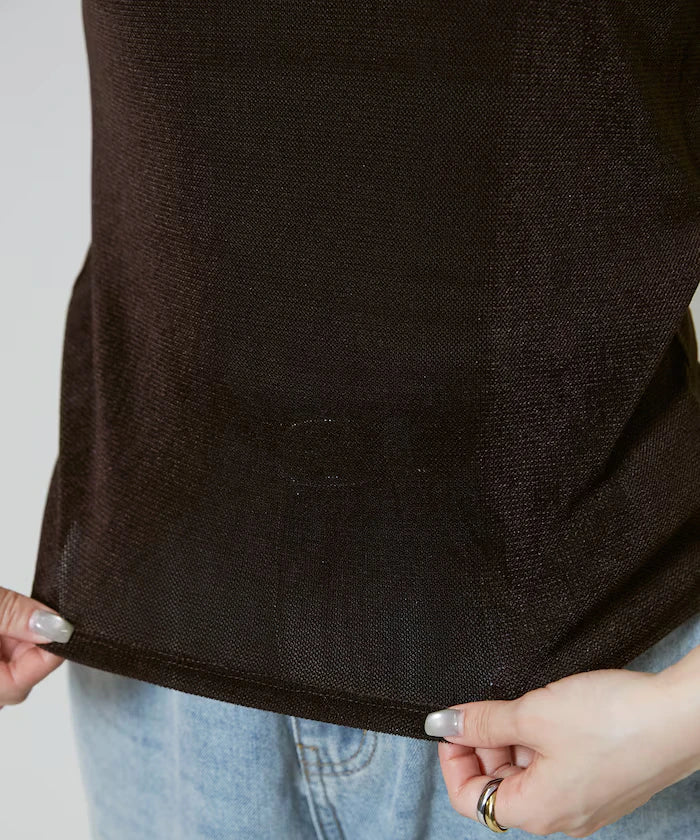 Puff Sleeve Sheer Flocky T-Shirt Limited Edition