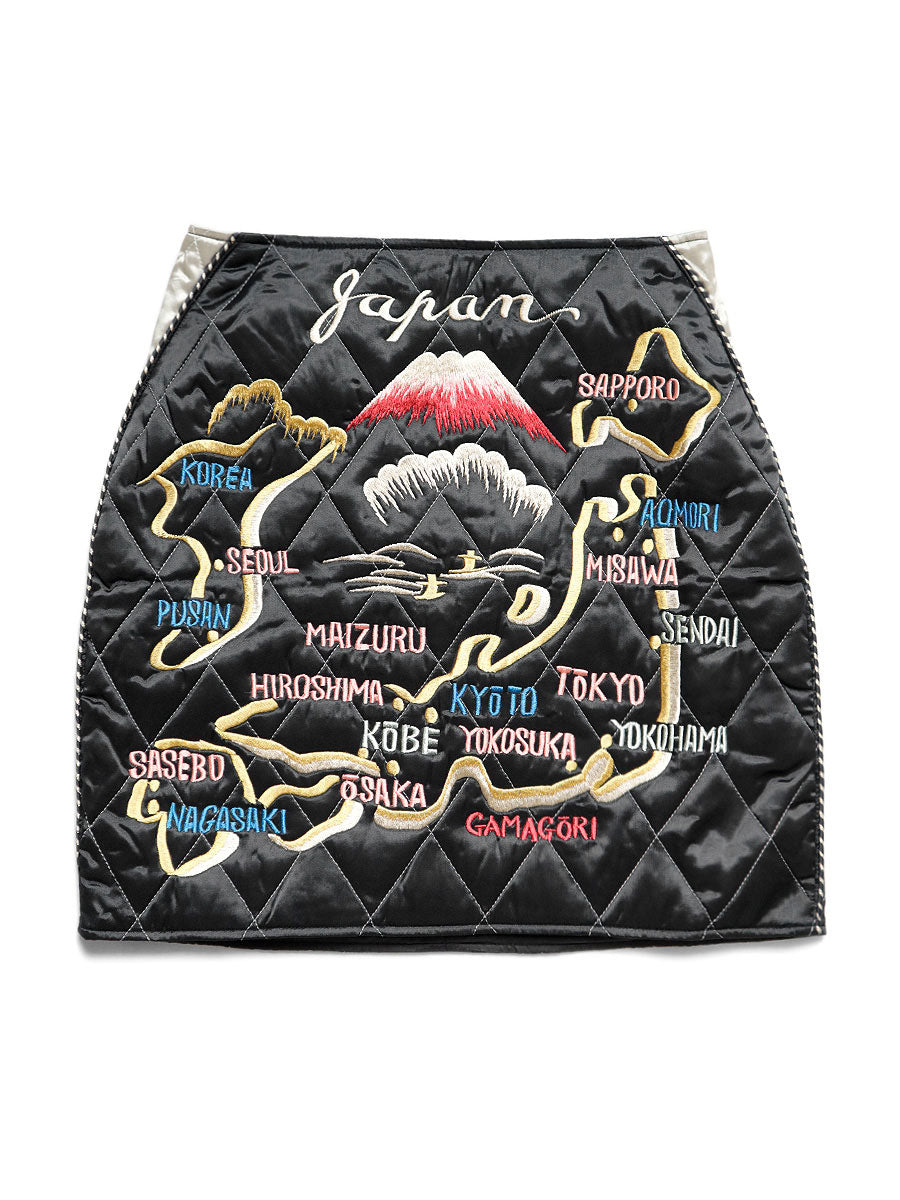 Rayon Satin Kilding Mini Skirt (JAPAN)