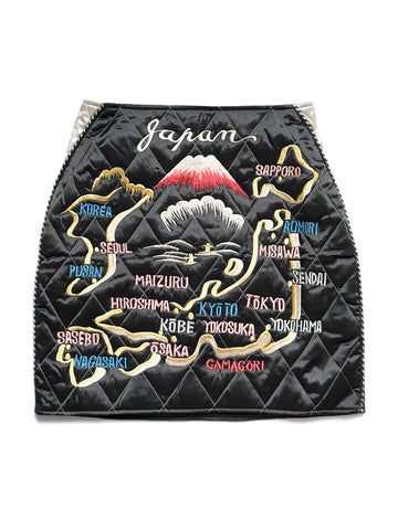 Rayon Satin Kilding Mini Skirt (JAPAN)