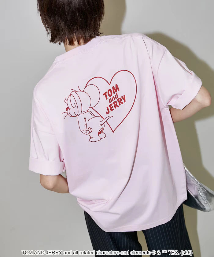 <Functional Material> TOM AND JERRY Heart Graphic T-Shirt Limited Edition