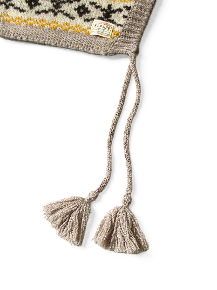 3G Yellowknife Fair Isle High Neck Bib Poncho