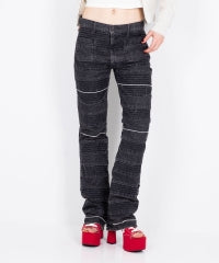 Scratch Flare Denim Pants