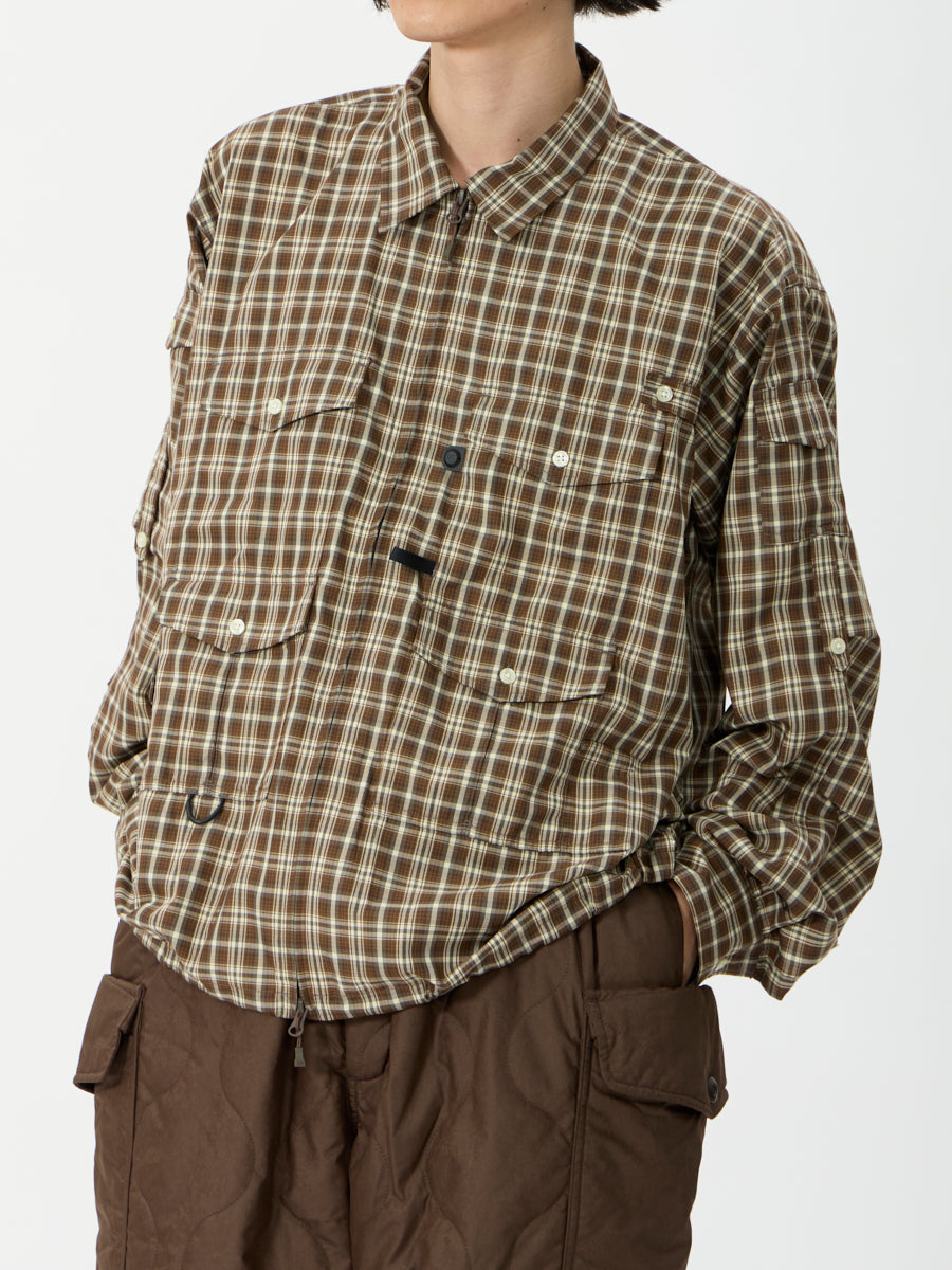 TECH ZIP ANGLER SHIRT L/S PLAIDS