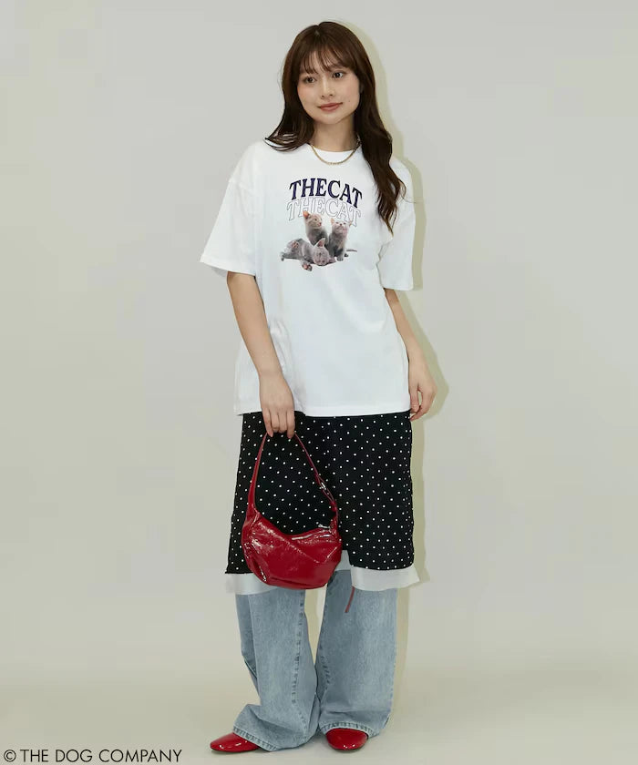THE DOG / THE CAT Collegiate Style T-Shirt Limited Edition