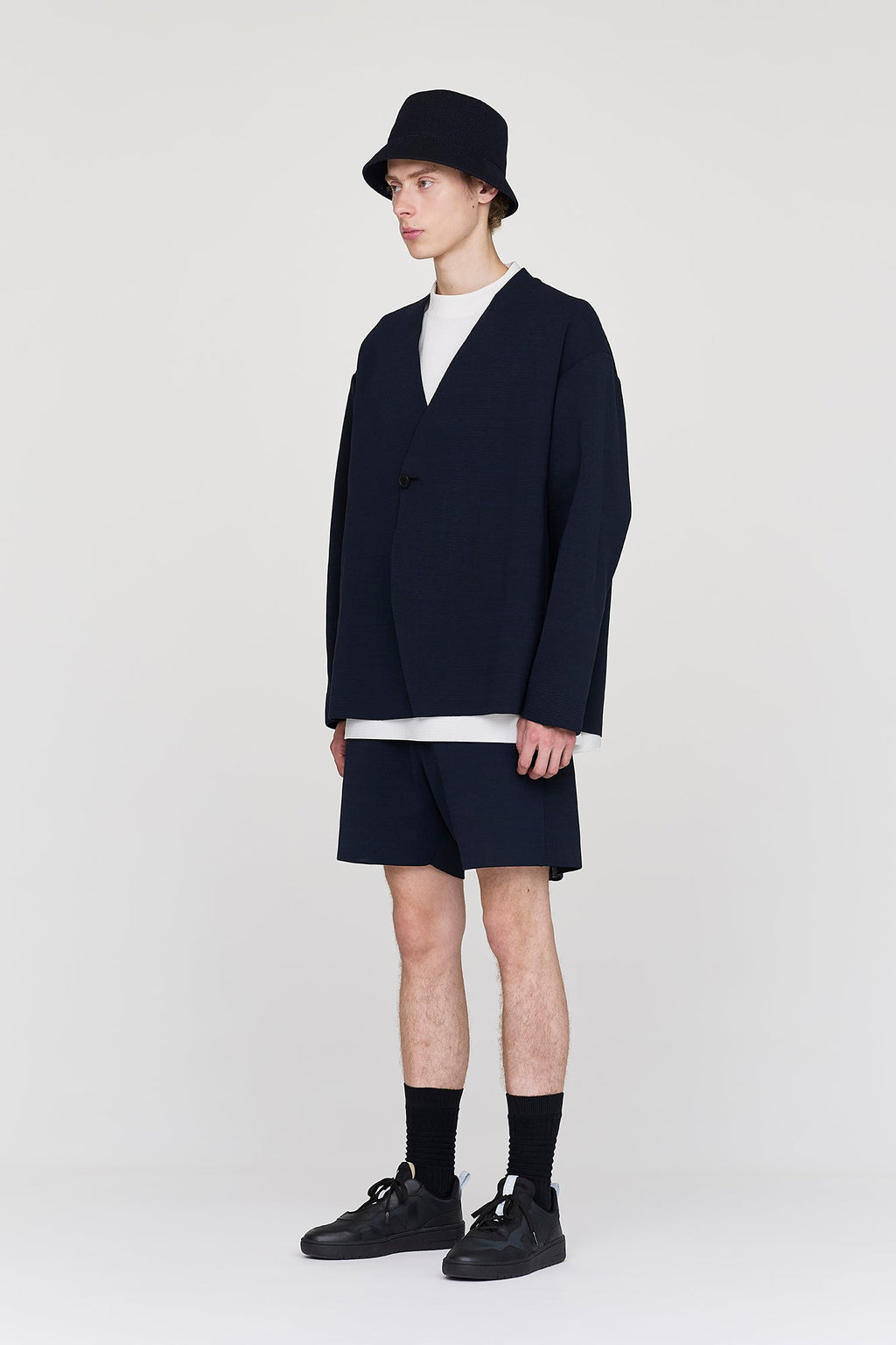 MILAN COLLARLESS DOUBLEBREASTED BOXY JACKET