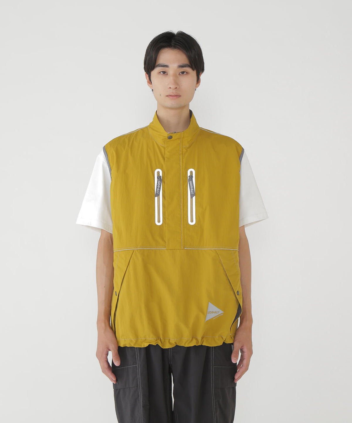 Gramicci × and wander  brushed nylon vest