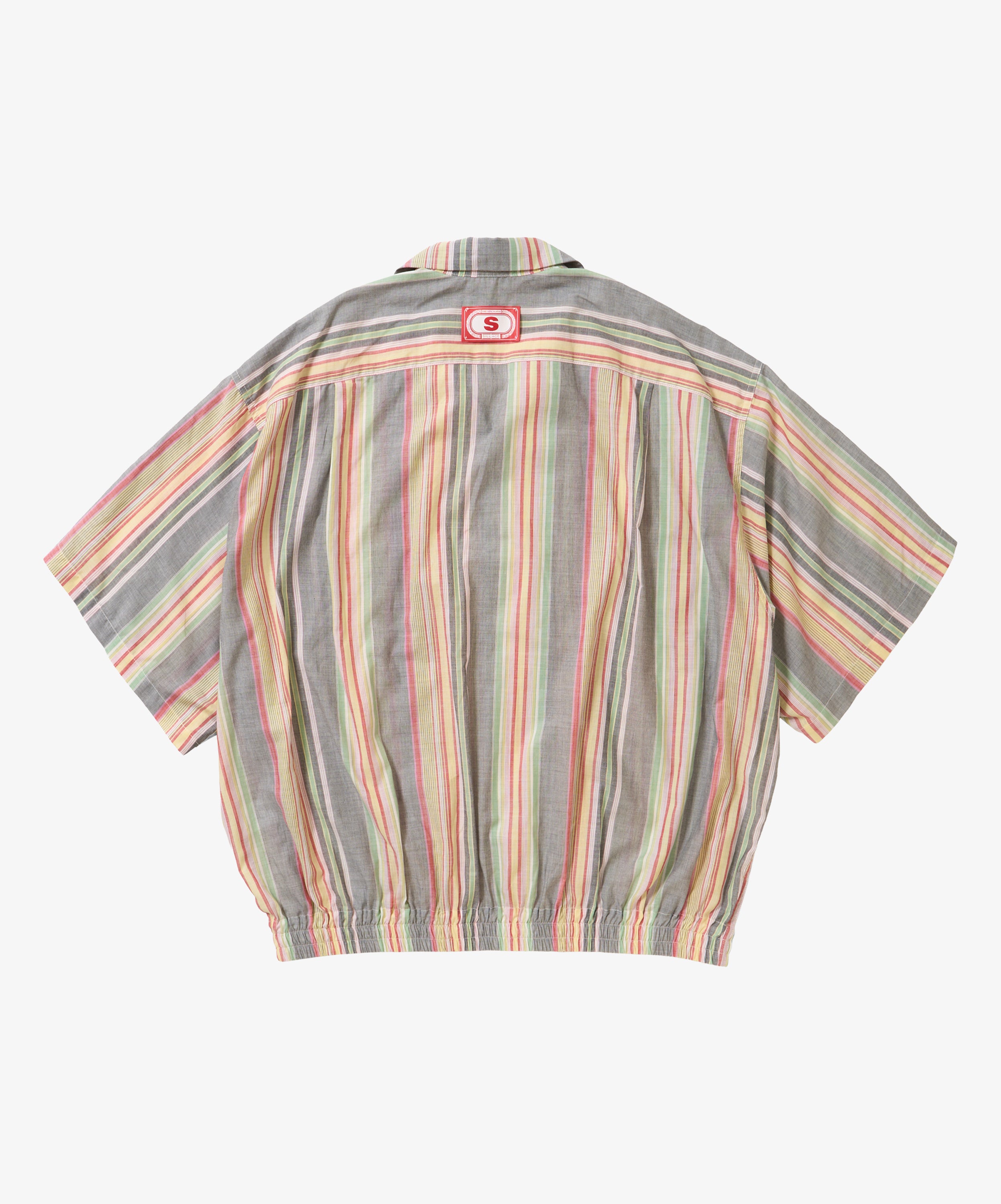 banshu ori ribbed shirts multi stripe short sleeve