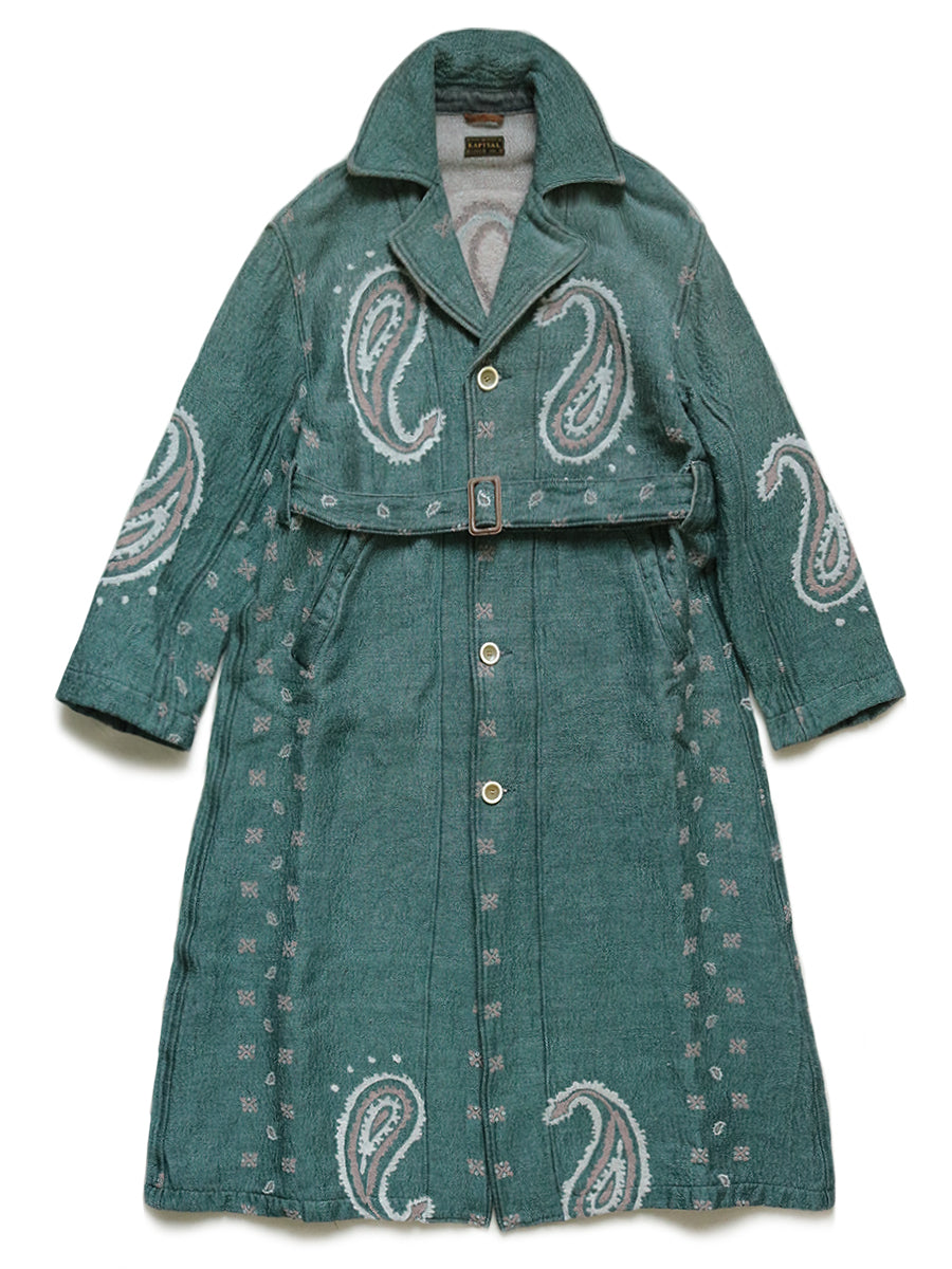 Rug Paisley Pattern Linen Wool Dragging Coat