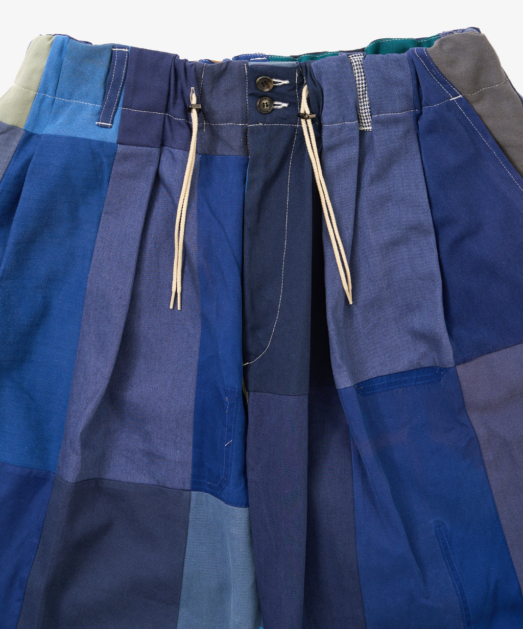circular shorts bleu de travail four