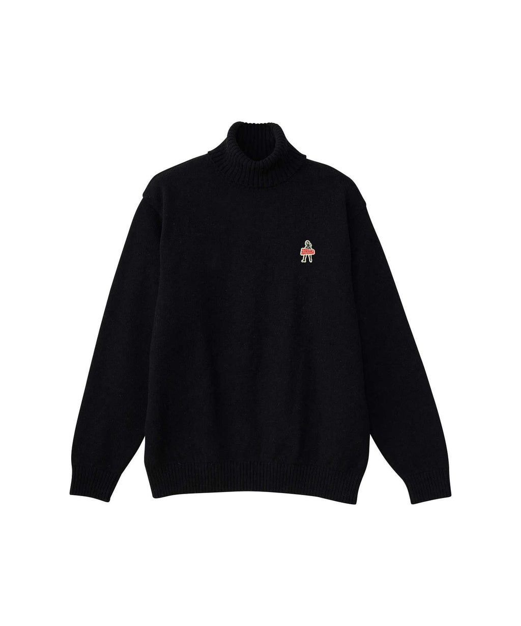 Vixen Girl Patch Turtle Neck Sweater