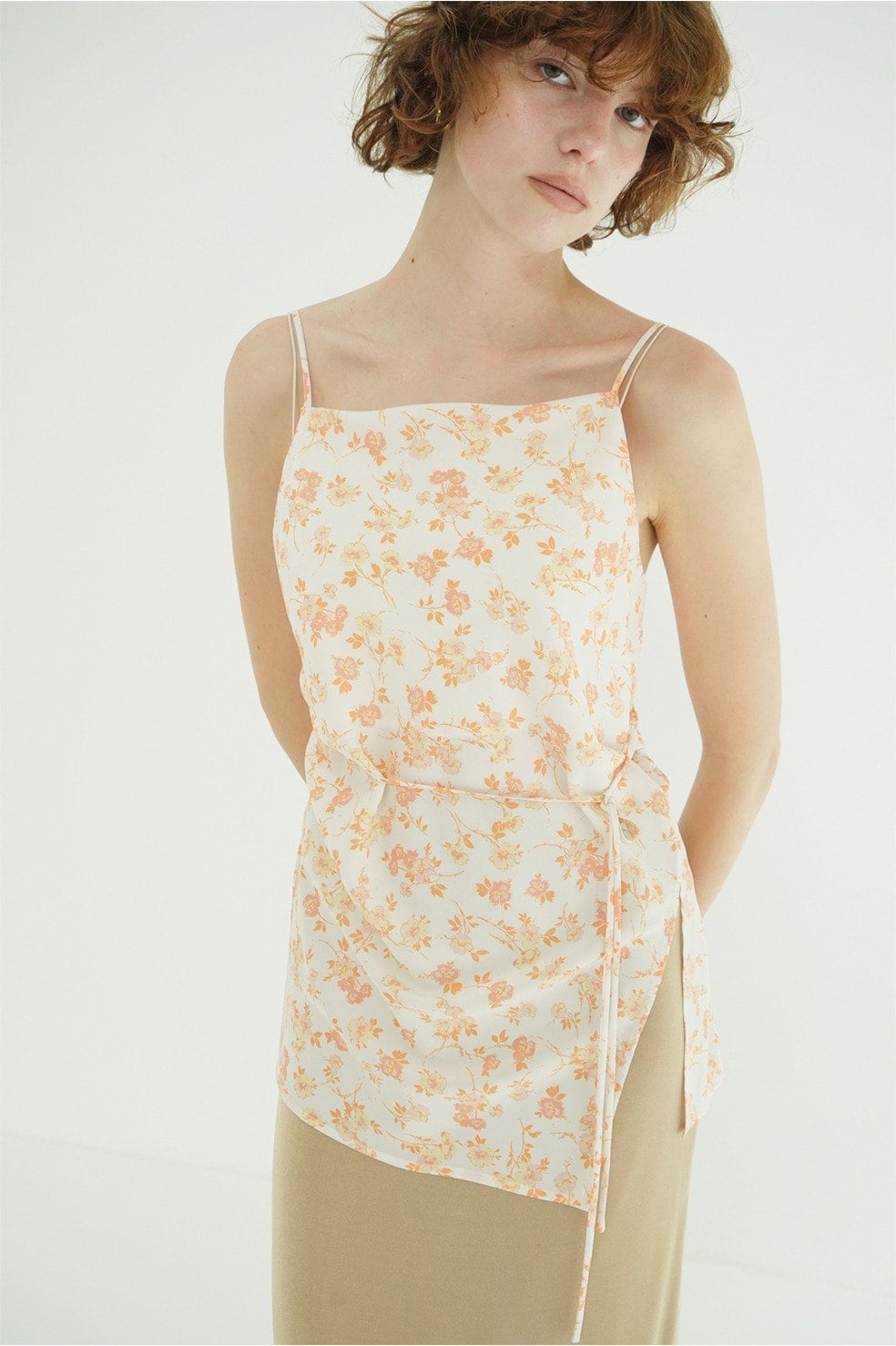 MABEL FLOWER DRAPE CAMI TOPS