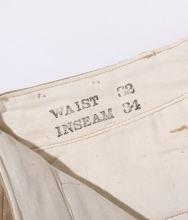 EARLY MILITARY CHINOS 1945 MODEL (ONE WASH)