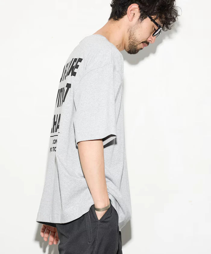 6oz Front Logo Embroidery Crew Neck T-Shirt / Back Print T-Shirt PRINT LEFT CHEST EMBROIDERY BOX FIRST
