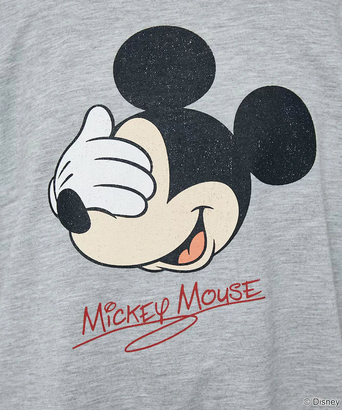 <Functional Material>Mickey Mouse Face T-Shirt Limited Edition
