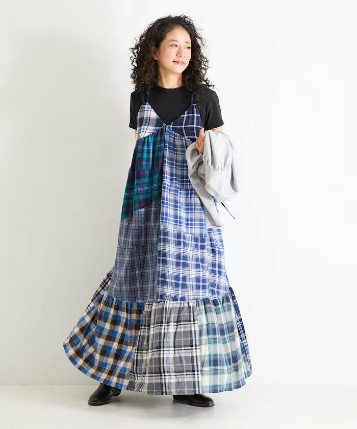 Vintage Remake Check Cami Dress