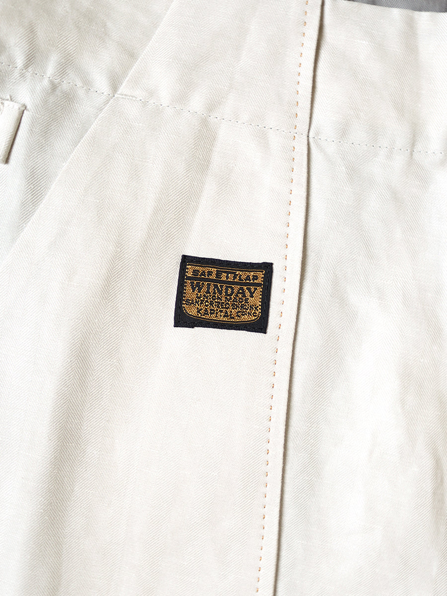 Cotton Linen Herringbone Lumber Suit Pants
