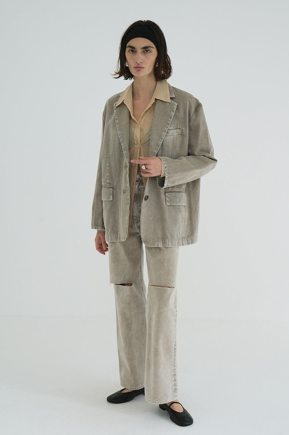 FADED COLOR TAILORED JACKET