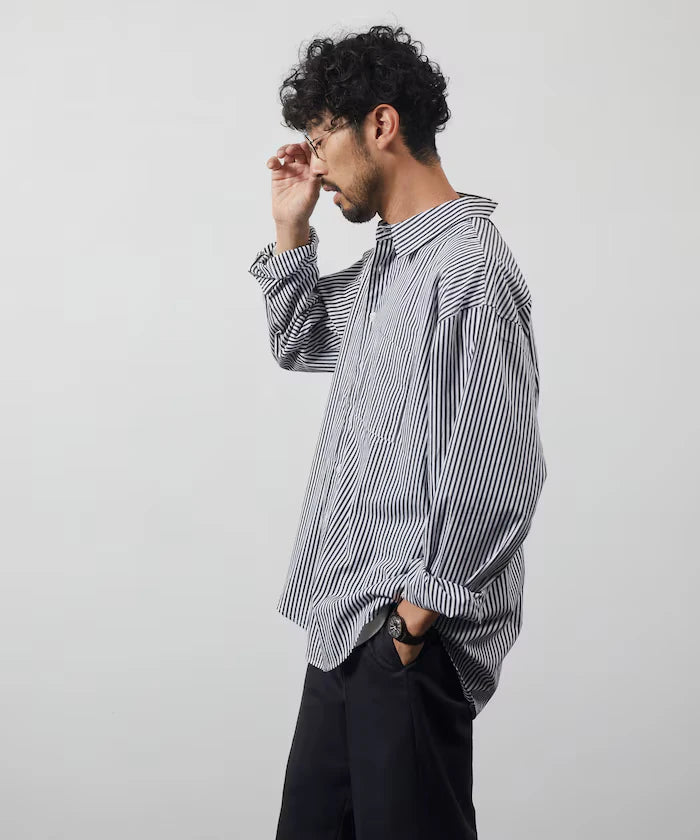 <New Color Added> Relaxed Fit Broad Shirt / Regular Collar / Long Sleeve