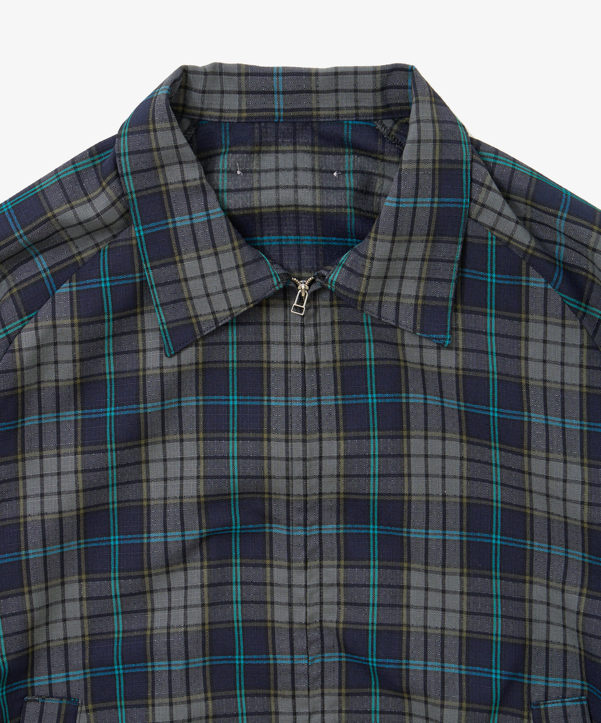 zip up blouson deadstock watahiko tex navy plaid