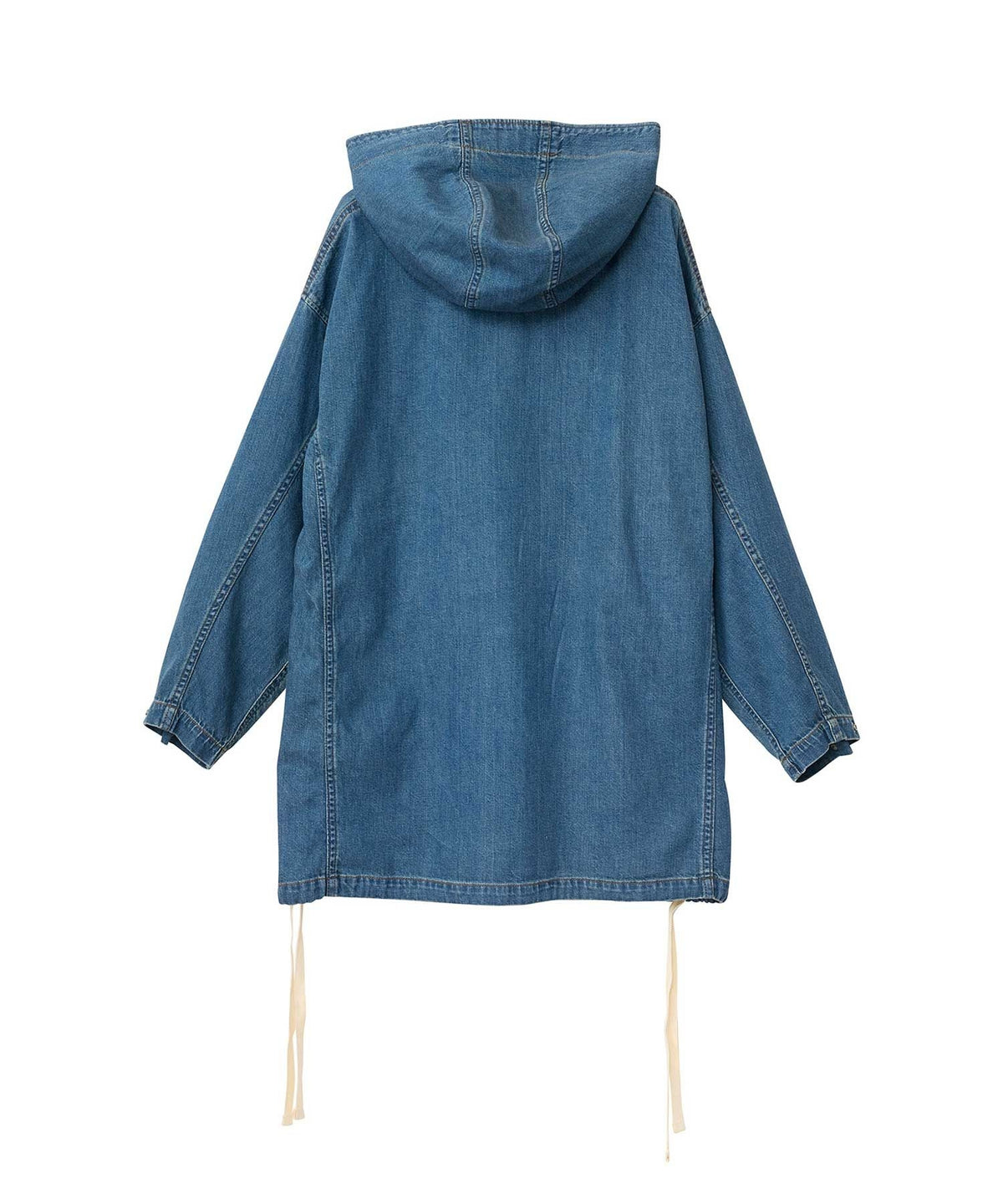 FUZZY BEAT Hooded Denim Pullover