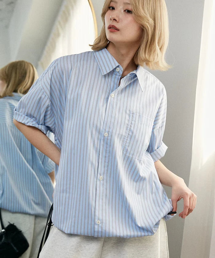 LOVE POP STUDIO Regular Color Half Sleeve Shirt Limited Edition