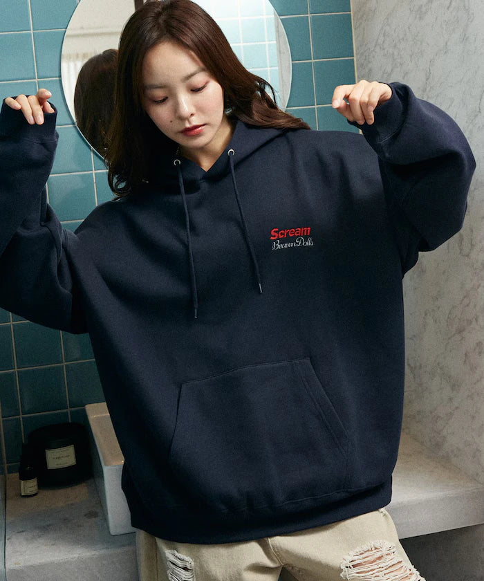 Sagara Embroidery French Bulldog Fleece-Lined Hoodie Limited Edition